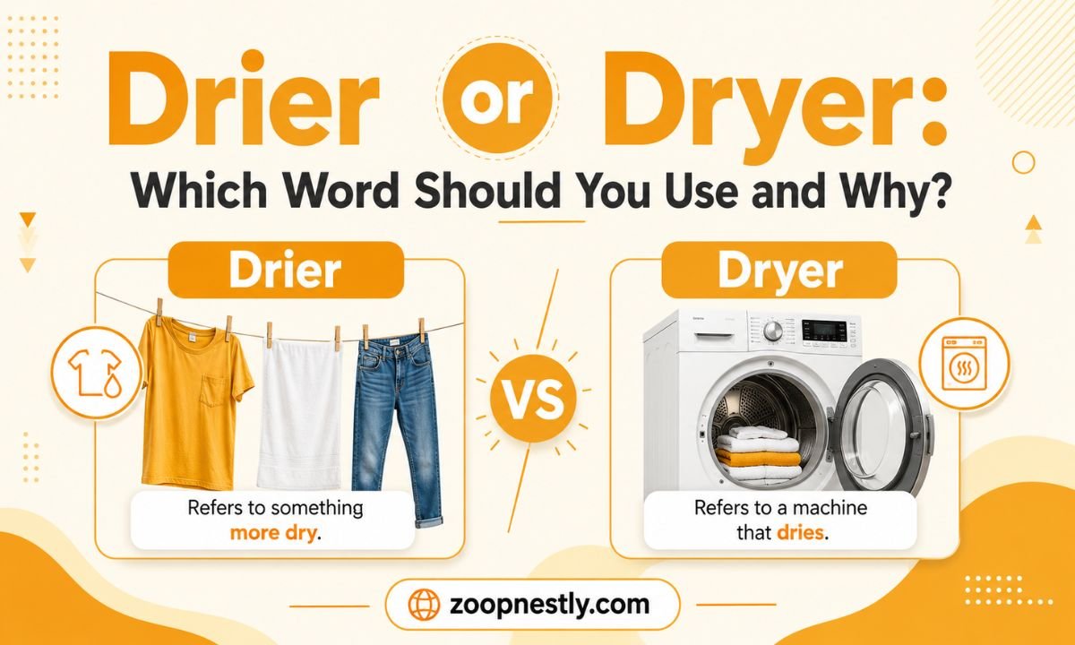Drier or Dryer: Which Word Should You Use and Why?