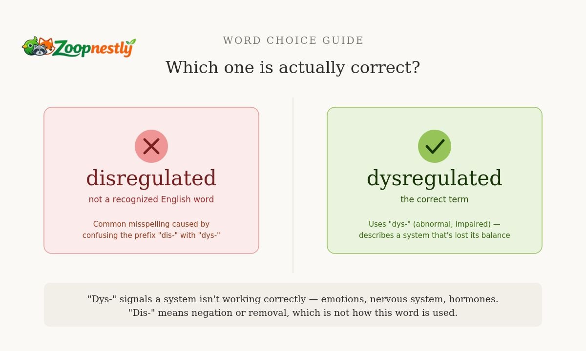 Dysregulated vs Disregulated: Which One Is Actually Correct?