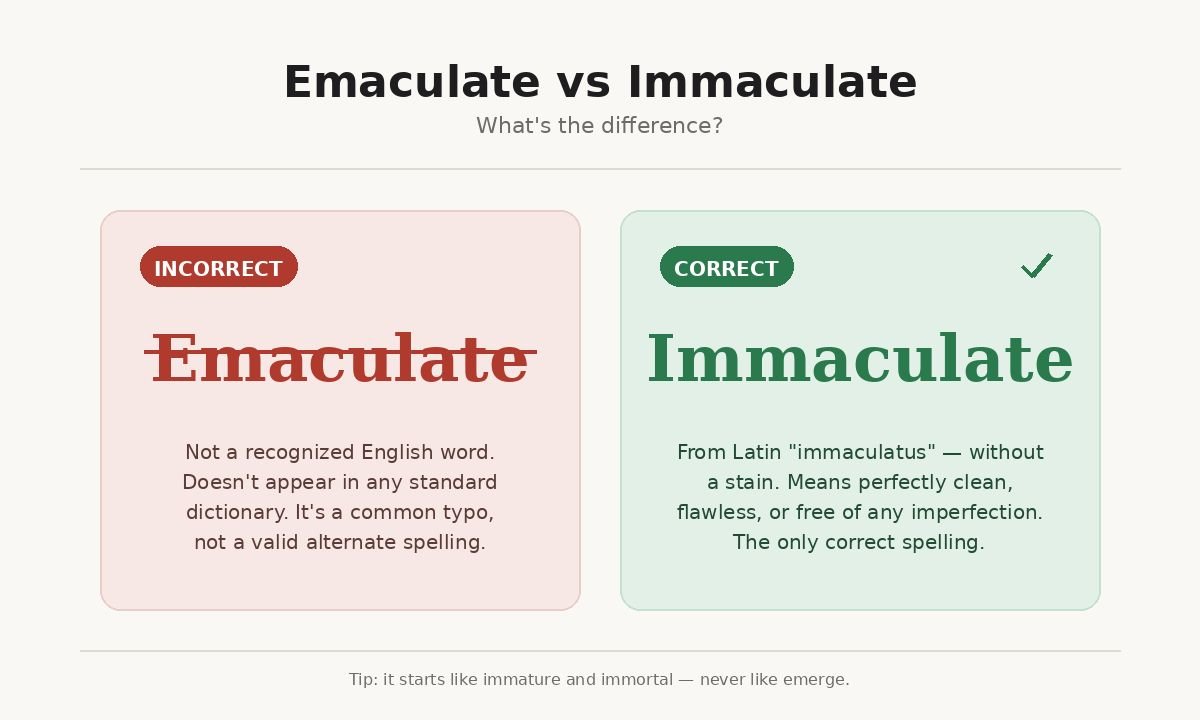 Emaculate vs Immaculate: What’s the Difference?