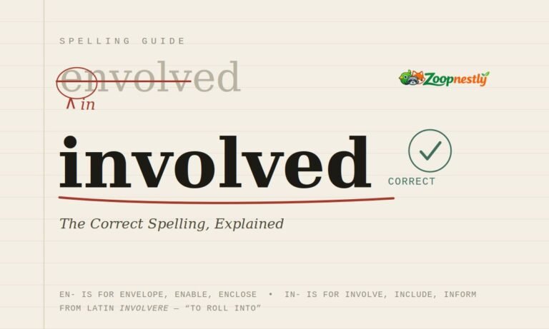 Envolved vs Involved: The Correct Spelling Explained