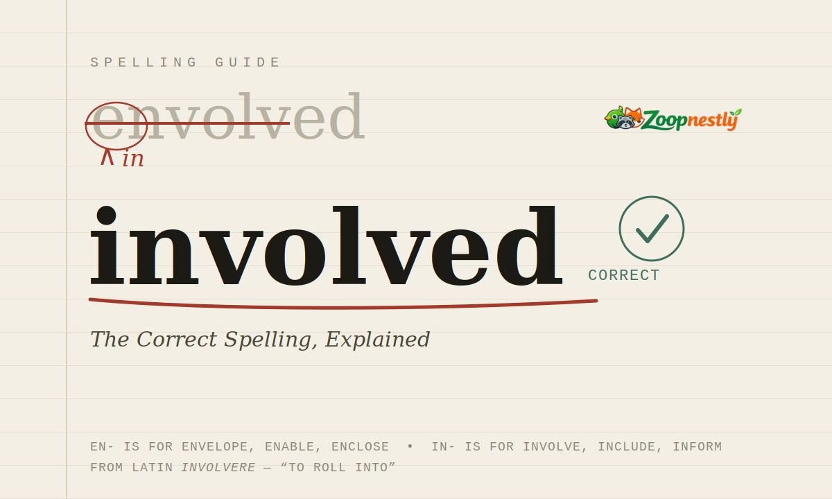 Envolved vs Involved: The Correct Spelling Explained