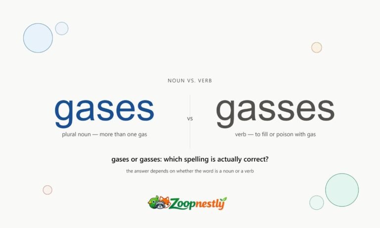 Gasses or Gases: Which Spelling Is Actually Correct?