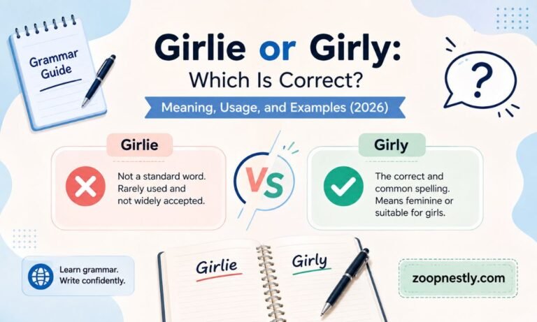 Girlie or Girly: Which Is Correct? Meaning, Usage, and Examples (2026)