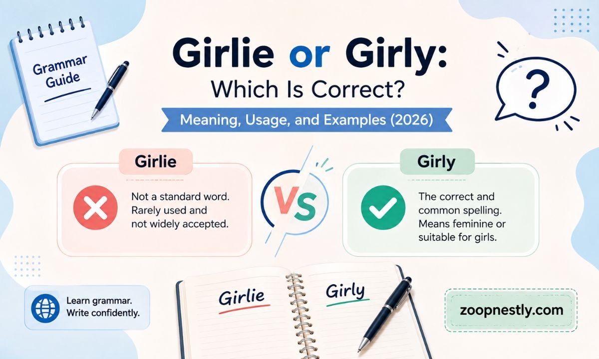 Girlie or Girly: Which Is Correct? Meaning, Usage, and Examples (2026)