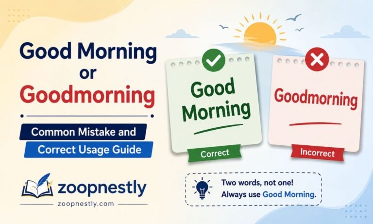Good Morning or Goodmorning: Common Mistake and Correct Usage Guide