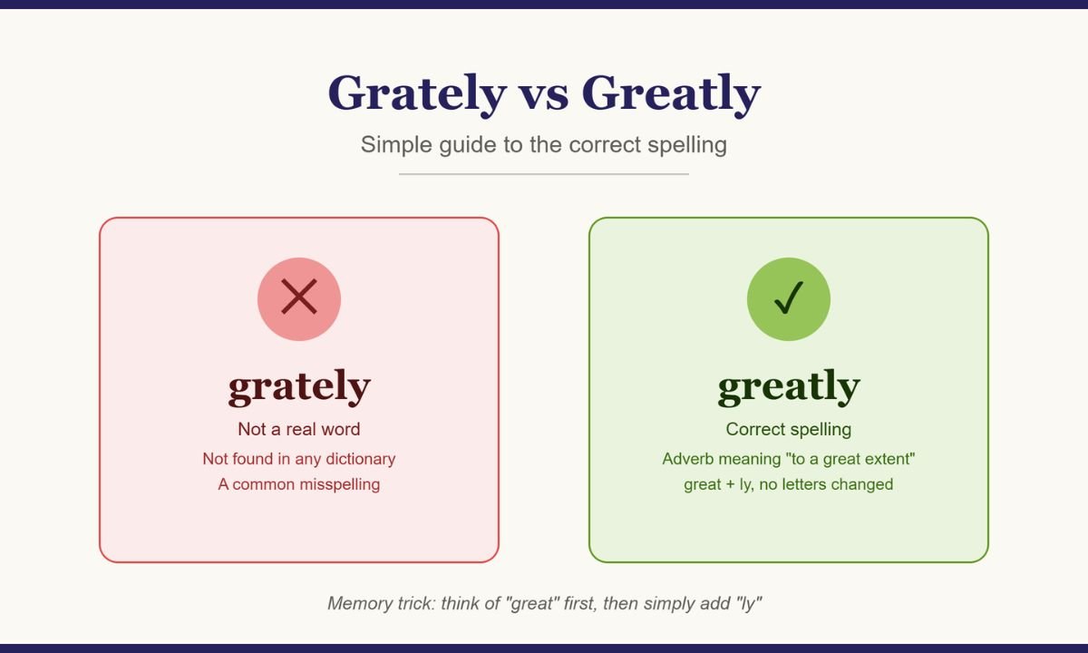 Grately vs Greatly: Simple Guide to the Correct Spelling