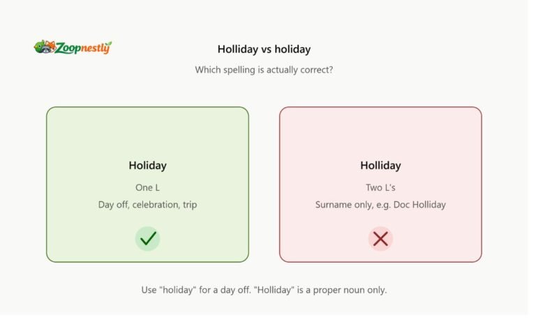Holliday vs Holiday What Is the Difference