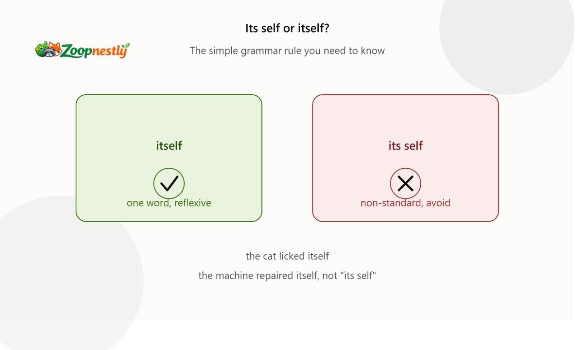 Its Self or Itself: The Simple Grammar Rule You Need to Know