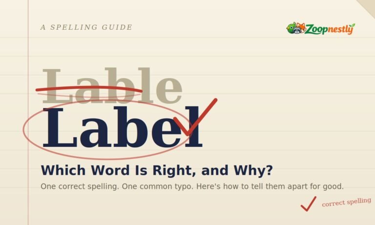 Label vs Lable: Which Word Is Right and Why?