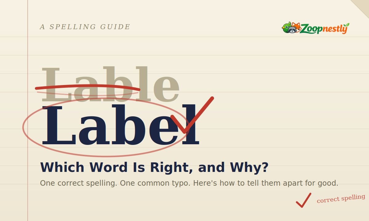 Label vs Lable: Which Word Is Right and Why?