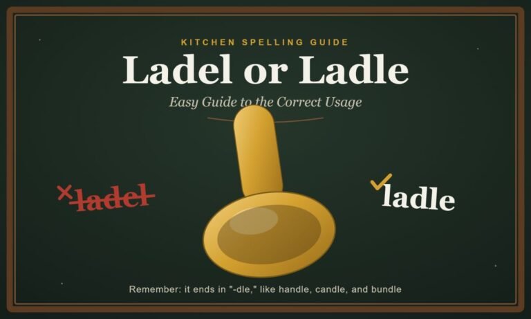 Ladel or Ladle: Easy Guide to the Correct Usage
