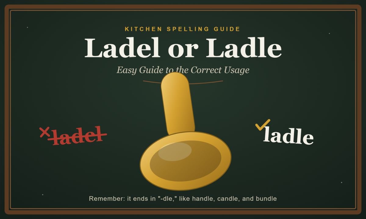 Ladel or Ladle: Easy Guide to the Correct Usage