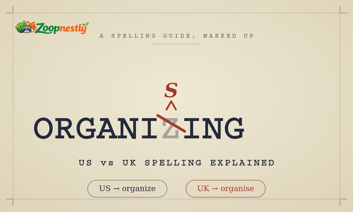 Organizing or Organising? US vs UK Spelling Explained