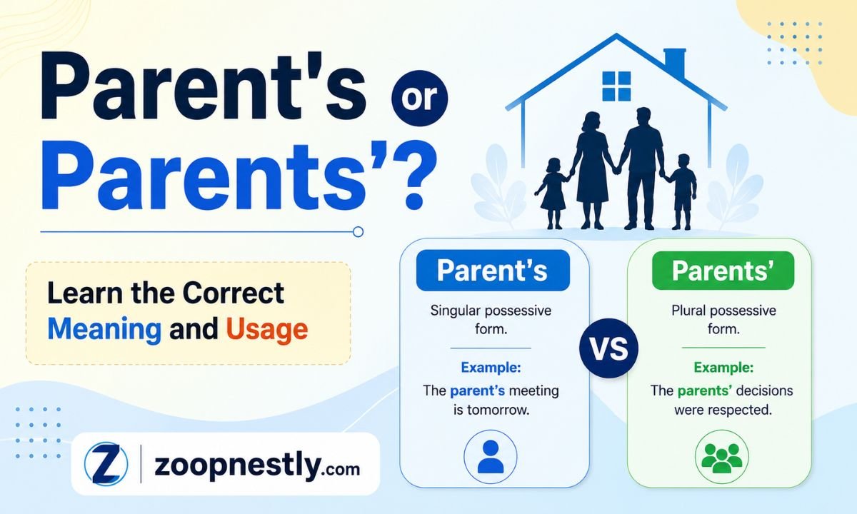 Parent s or Parents Learn the Correct Meaning and Usage (2)