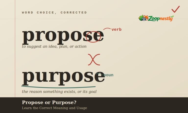 Propose or Purpose Learn the Correct Meaning and Usage
