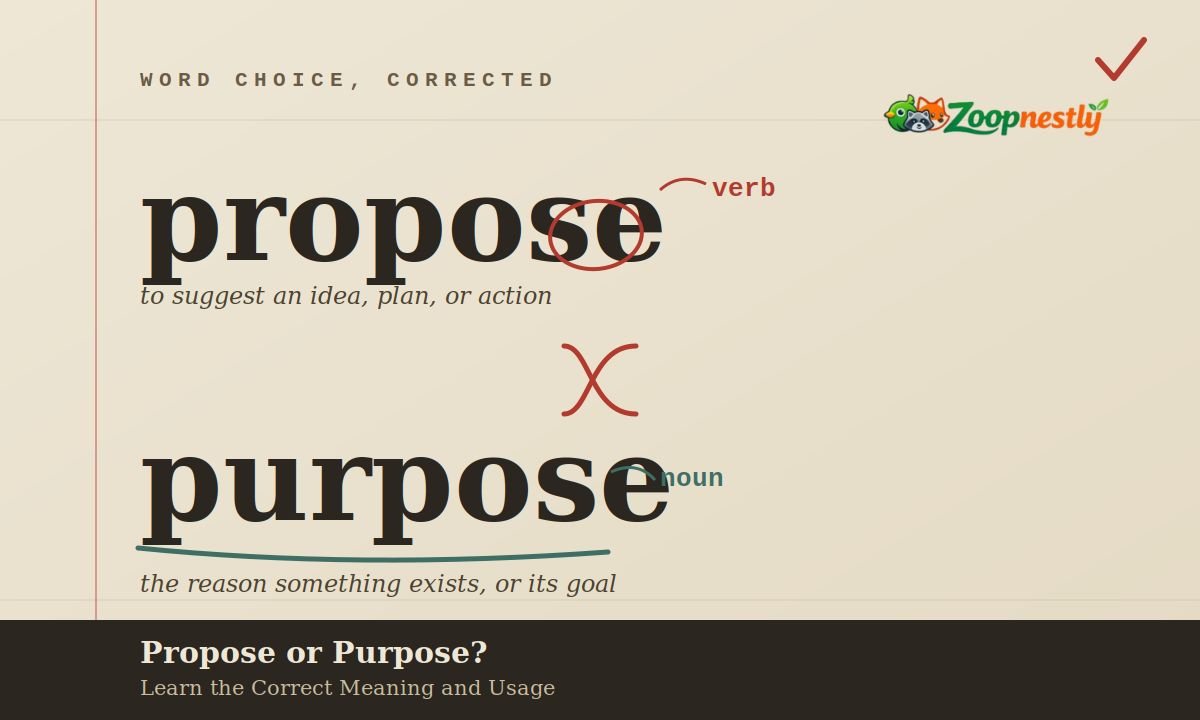 Propose or Purpose Learn the Correct Meaning and Usage