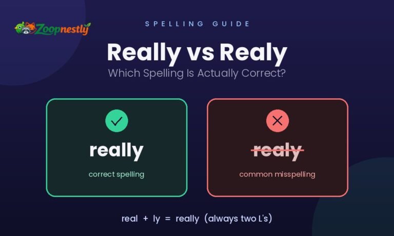 Really vs Realy: Which Spelling Is Actually Correct?