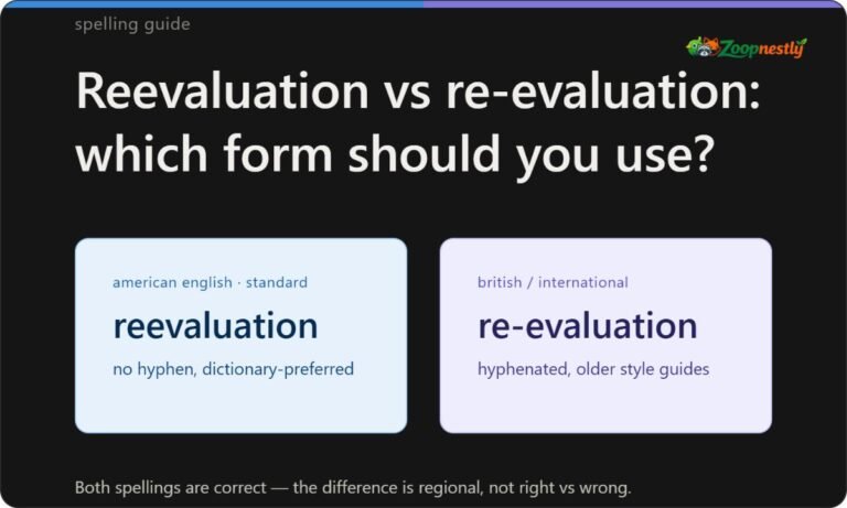 Reevaluation vs Re evaluation Which Form Should You Use