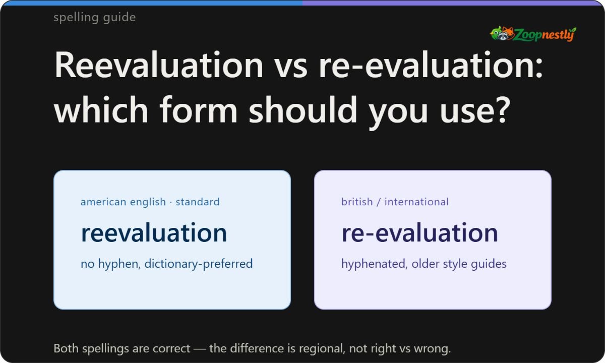 Reevaluation vs Re evaluation Which Form Should You Use