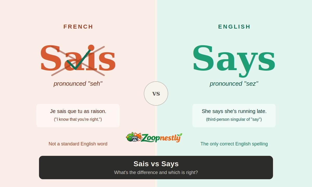 Sais vs Says What s the Difference and Which Is Right
