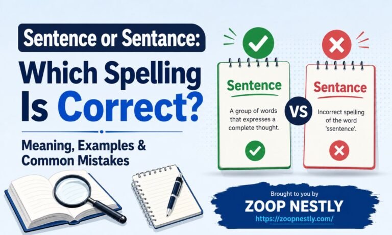 Sentence or Sentance Which Spelling Is Correct Meaning, Examples & Common Mistakes