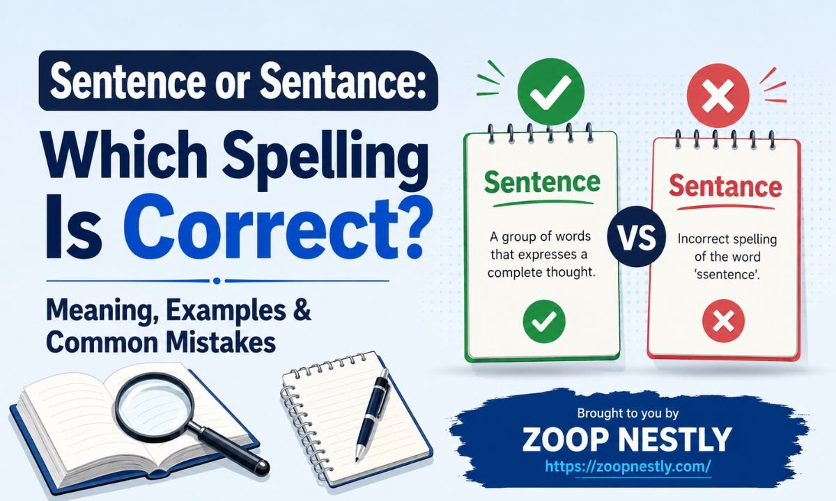 Sentence or Sentance Which Spelling Is Correct Meaning, Examples & Common Mistakes