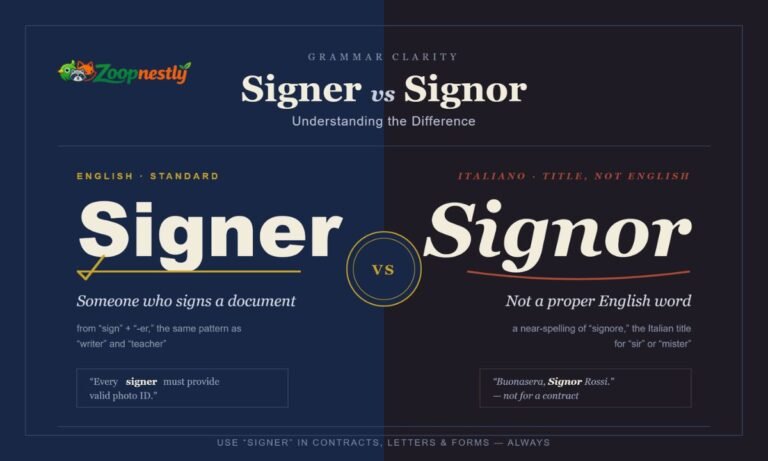 Signer vs Signor: Understanding the Difference