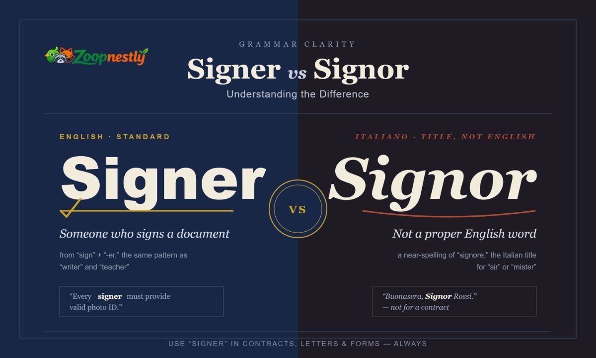 Signer vs Signor: Understanding the Difference