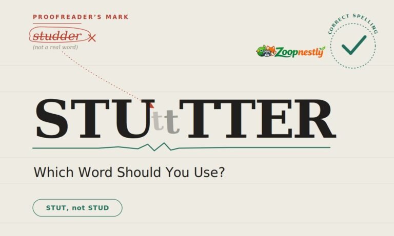 Studder vs Stutter Which Word Should You Use
