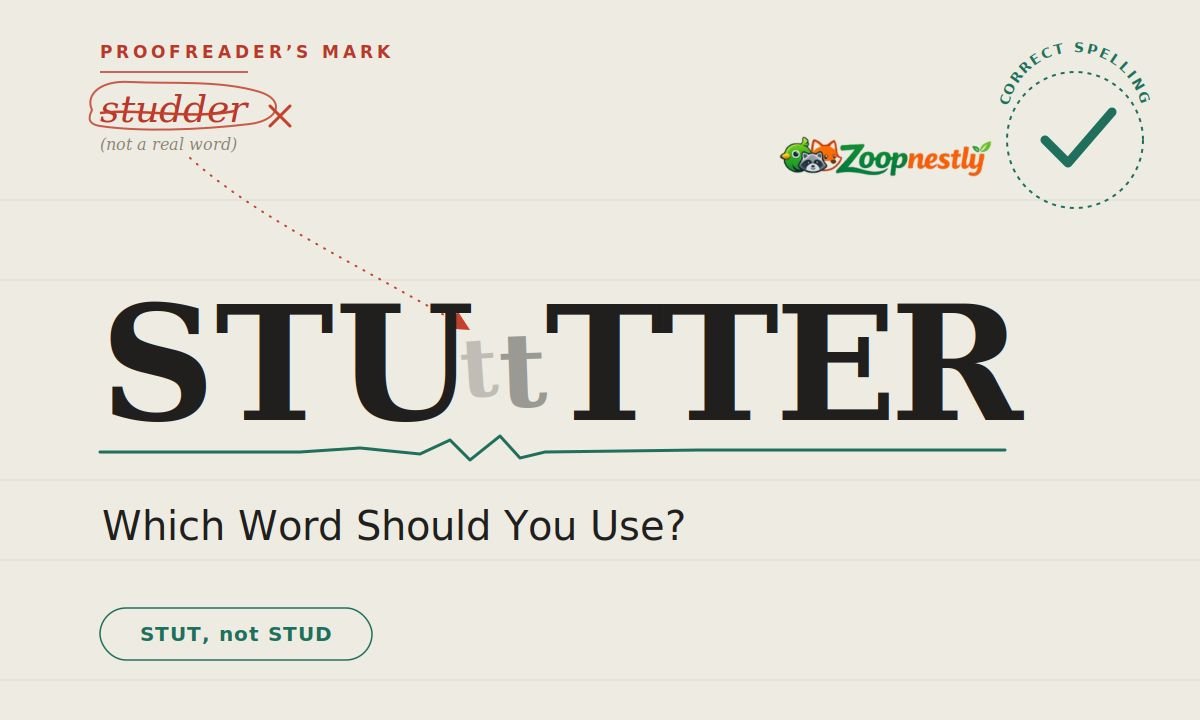 Studder vs Stutter Which Word Should You Use