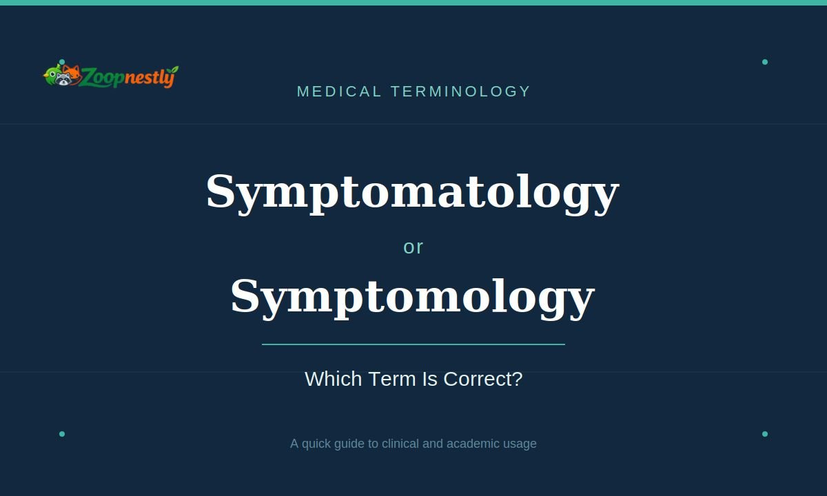 Symptomatology or Symptomology Which Term Is Correct